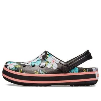Crocs Crocband säsongsbetonade grafiska träskor ”Black White Pink” 205579-0CV