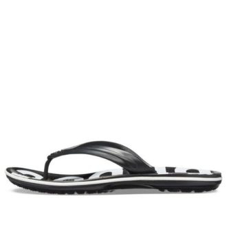 Crocs Crocband tryckta flip-flops svart vit 205943-066