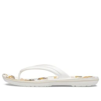 Crocs Crocband tryckta flipflops ”White Tan” 205943-94S
