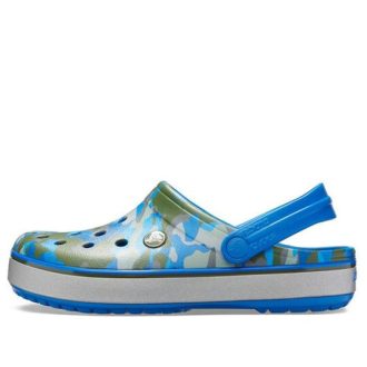 Crocs Crocband tryckta sandaler blå kamouflage unisex 205834-4JU