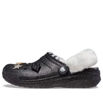 Crocs Disco Classic Fodrade Disco Glitter Träskor ”Black White” 208075-0ZS