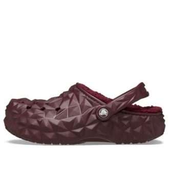 Crocs Fodrade geometriska träskor ”Dark Cherry” 210069-6WD