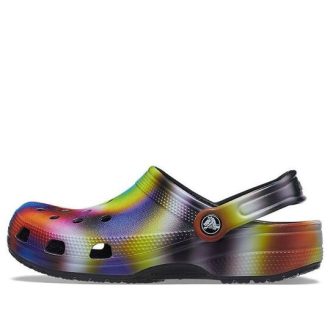 Crocs färgglada Crocs Beach Unisex flerfärgade svarta sandaler 207556-0C4