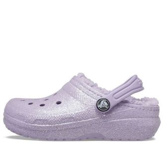 Crocs (GS) Barnskor Klassiska glitterfodrade träskor ”Lila” 205937-530