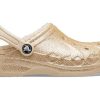 Crocs (GS) Baya-fodrade glitterträskor ”Gold” 207656-11S