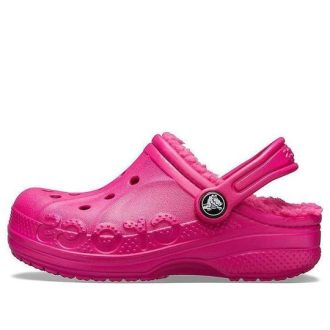 Crocs (GS) Baya-fodrade träskor ”Candy Pink” 205977-6X3
