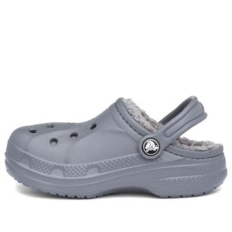 Crocs (GS) Baya-fodrade träskor ”Charcoal” 207500-00Q