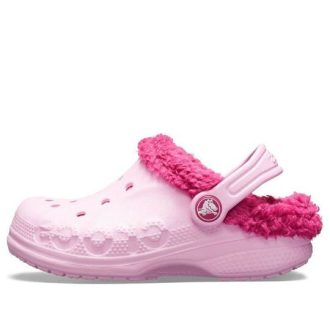 Crocs (GS) Baya-fodrade träskor ”Pink Rose” 11745-6CZ