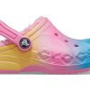 Crocs (GS) Baya tryckta fodrade träskor ”Pink Lemonade Multi” 205888-6SO