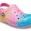 Crocs (GS) Baya tryckta fodrade träskor ”Pink Lemonade Multi” 205888-6SO