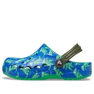 Crocs (GS) Baya tryckta träskor ”Blue Bolt Multi” 207657-4LB