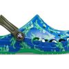 Crocs (GS) Baya tryckta träskor ”Blue Bolt Multi” 207657-4LB
