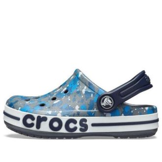Crocs (GS) Bayaband tryckta träskor ”Blågrå” 205810-025