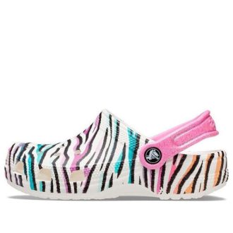 Crocs (GS) Classic Animal Print Träskor ”White Multi” 207600-94S