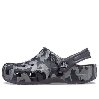 Crocs (GS) Classic Camo Clogs ”Black Grey” 207594-097