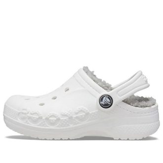 Crocs (GS) Classic Clog Håll dig varm Lättviktsvit grå sandaler ”White Light Grey” 205977-11H