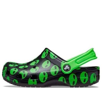 Crocs (GS) Classic Easy Icon Clogs ”Black Green” 207599-001
