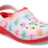 Crocs (GS) Classic Fodrade Elevated Sweethearts träskor ”Röd Vita” 207738-119