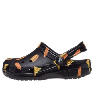 Crocs (GS) Classic Food Print Träskor ”Black Yellow” 207150-001