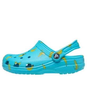 Crocs (GS) Classic Food Print Träskor ”Digital Aqua” 207150-4SL