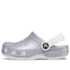 Crocs (GS) Classic Glitter Sandaler ”Silver White” 206993-94S