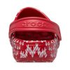 Crocs (GS) Classic Holiday Sweater Clogs ”Red White” 209221-90H