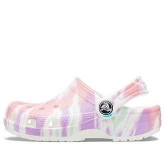 Crocs (GS) Classic Tie-Dye grafiska träskor ”White Multi” 205451-6SN