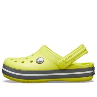 Crocs (GS) Crocband Cutout Detail Rund tå Träskor ”Yellow Grey” 204537-7H1