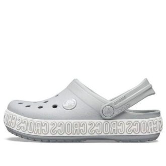 Crocs (GS) Crocband Logo Mania Clogs ”Grey Silver” 205992-00J