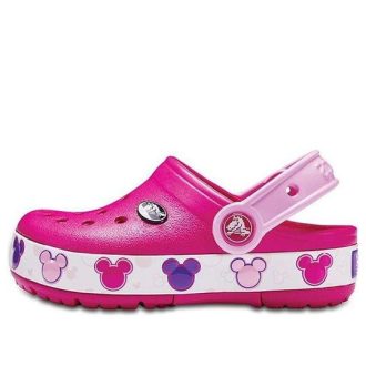 Crocs (GS) Crocband Mickey Fun Lab Lights Träskor ”Pink White” 204994-6X0