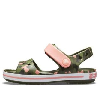 Crocs (GS) Crocband Seasonal Graphic Sandals ”Green Pink” 205765-737