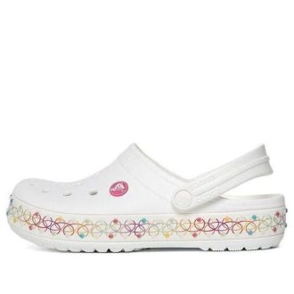 Crocs (GS) Crocband Stretch Halsband Clog ”White Multi” 208269-94S