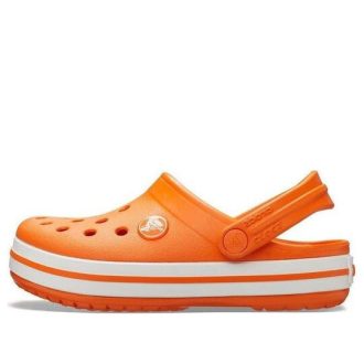 Crocs (GS) Crocband-träskor ”Orange White” 204537-810