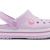Crocs (GS) Crocband-träskor ”Pink White” 207005-6GD