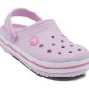 Crocs (GS) Crocband-träskor ”Pink White” 207005-6GD