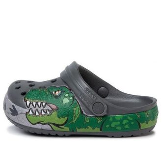 Crocs (GS) Fun Lab Dino Band Lights Clogs ”Grey Green” 206157-0DA