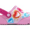Crocs (GS) Fun Lab Heart Lights Träskor ”Pink Blue” 205648-6I2