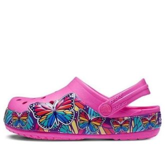 Crocs (GS) Fun Lab Multi Butterfly Band Light Clogs ”Pink Blue” 206158-6QQ