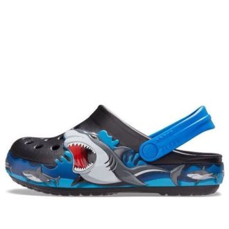 Crocs (GS) Fun Lab Shark Lights Träskor ”Black Grey Blue” 207070-001