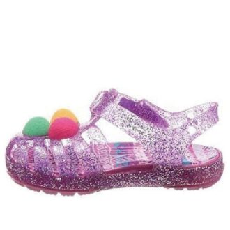 Crocs (GS) Isabella Glitter Flat Sandaler ”Purple Pink” 205038-518