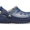 Crocs (GS) Klassisk fodrad glitterträsko ”Blå” 207010-459