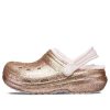 Crocs (GS) Klassiska fodrade glitterträskor ”Gold Pink” 207462-2UB