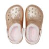 Crocs (GS) Klassiska fodrade glitterträskor ”Gold Pink” 207462-2UB