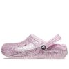 Crocs (GS) Klassiska fodrade glitterträskor ”Pink” 207463-6S0