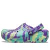 Crocs (GS) klassiska fodrade marmorerade träskor ”Neon Purple Multi” 207238-573