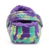 Crocs (GS) klassiska fodrade marmorerade träskor ”Neon Purple Multi” 207238-573
