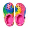 Crocs (GS) klassiska fodrade TieDye grafiska träskor ”Blue Pink” 206683-6RW