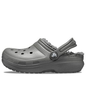 Crocs (GS) klassiska fodrade träskor ”Slate Grey Smoke” 203506-0EX