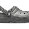 Crocs (GS) klassiska fodrade träskor ”Slate Grey Smoke” 203506-0EX