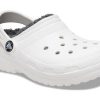 Crocs (GS) klassiska fodrade träskor ”White Grey” 207009-10M